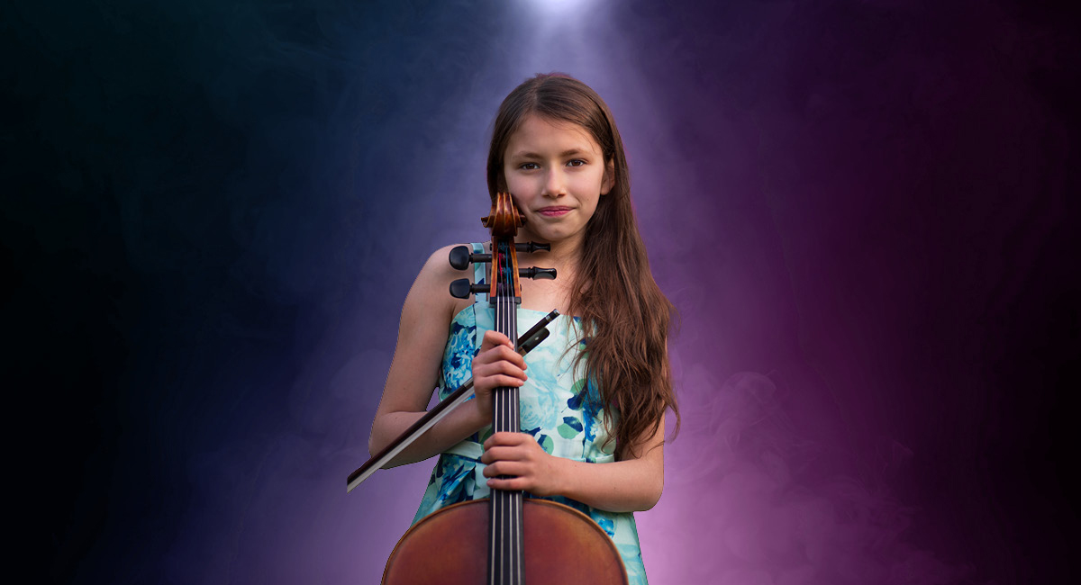 Sofia Hernandez-Williams and her cello