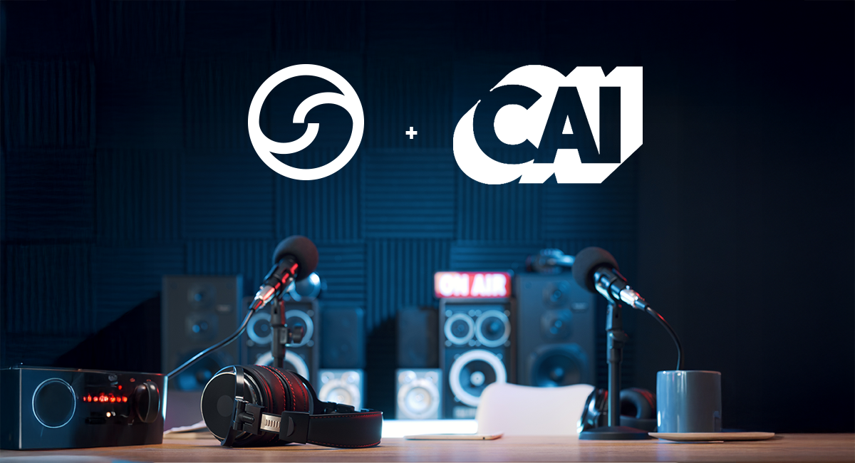 Radio microphones with Cape Symphony and CAI logos above