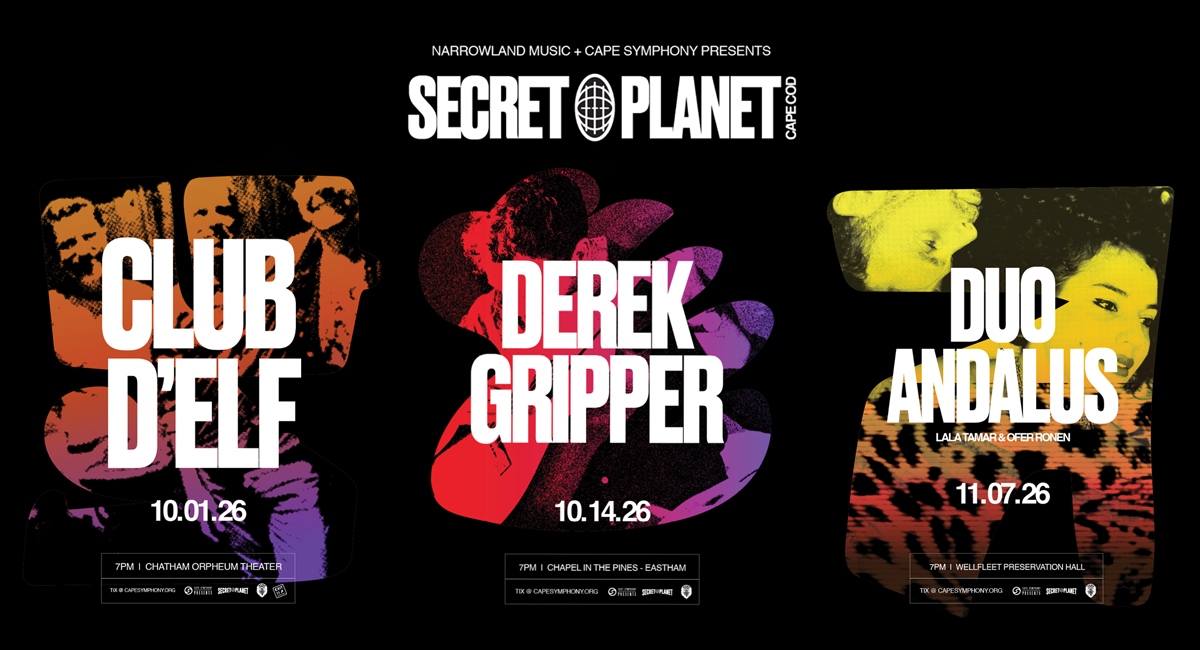 graphics for the three upcoming concerts